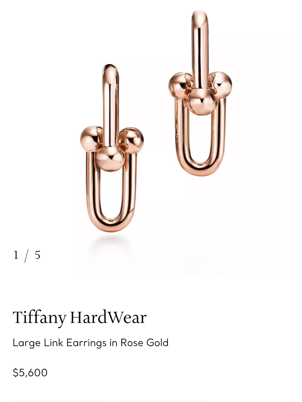 Tiffany & Co. Tiffany HardWear Large Link Earrings in Rose Gold